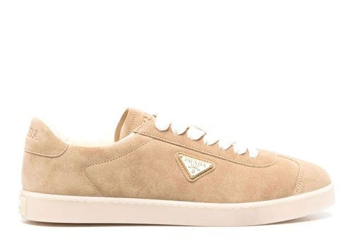 Prada Lane Suede Sneakers Beige
