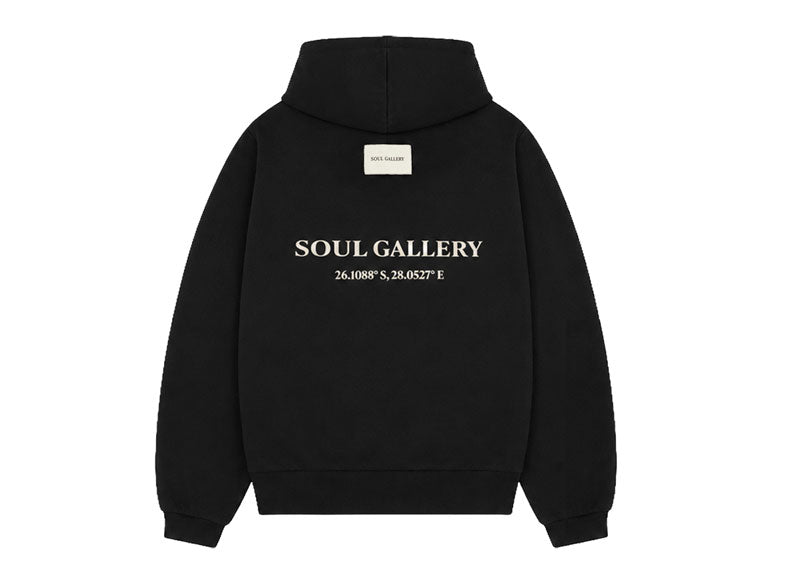 SOUL Logan Zip Through Hoodie Black