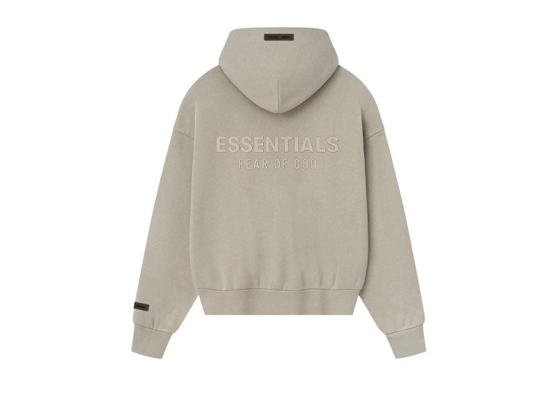 Fear of God Essentials Classic Fleece Zip Up Hoodie Timber