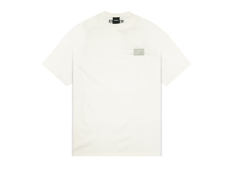 Vetements Battery Life Patch Logo T-Shirt White