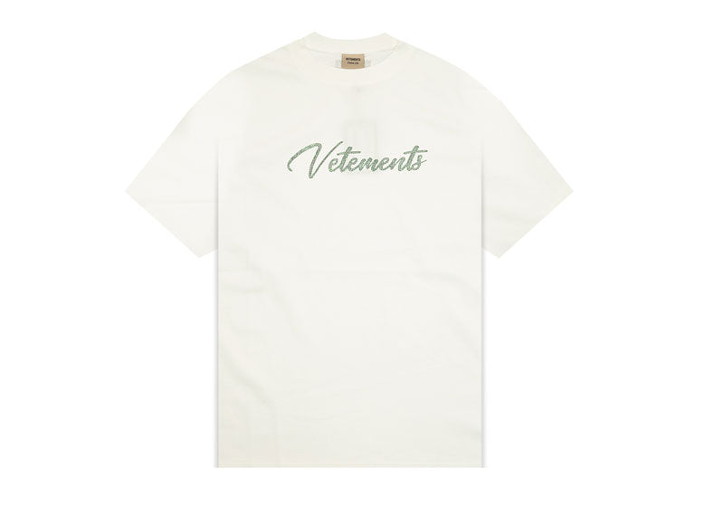 Vetements Crystal T-Shirt White / Green