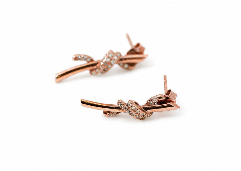 SOUL Intreccio Linea 9ct Rose Gold Earrings