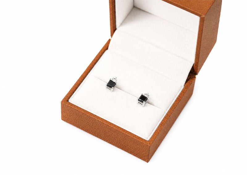 SOUL Notte Stud 9ct White Gold Earrings