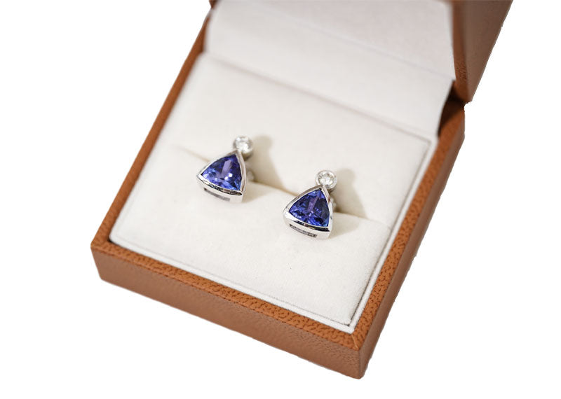 SOUL Azzura Pear 14ct White Gold Earrings