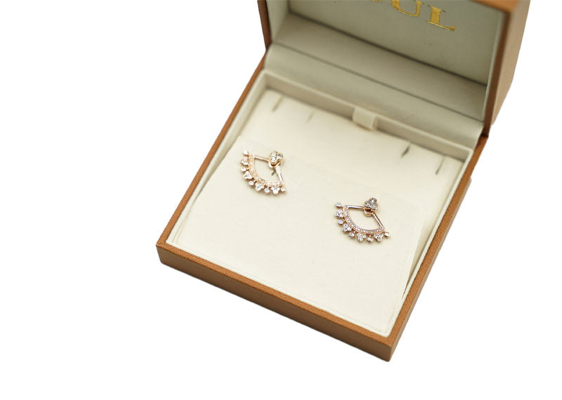 SOUL Ventaglio Rosa 9ct Rose Gold Earrings