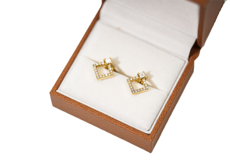 SOUL Quadrata 9ct Yellow Gold Earrings