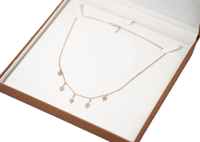 SOUL Rosetta Drop 9ct Rose Gold Necklace