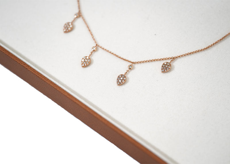 SOUL Rosetta Drop 9ct Rose Gold Necklace