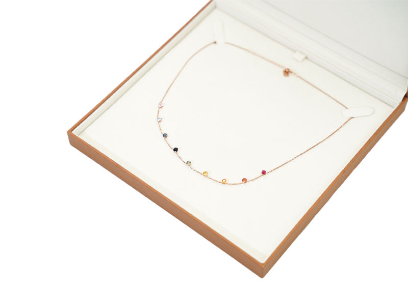 SOUL Arcobaleno 9ct Rose Gold Necklace