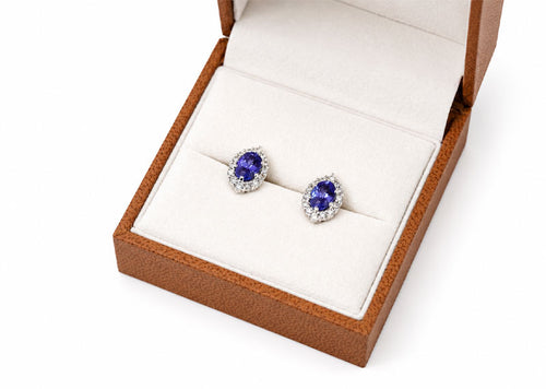 SOUL Azzura Stud 18ct White Gold Earrings