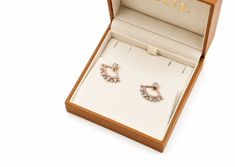 SOUL Ventaglio Rosa 9ct Rose Gold Earrings