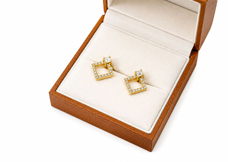 SOUL Quadrata 9ct Yellow Gold Earrings
