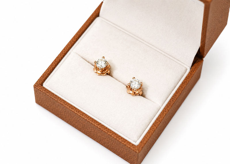 SOUL Fiore Rosa Studs 18ct Rose Gold Earrings