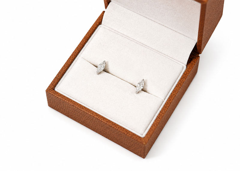 SOUL Mandorla Studs 9ct White Gold