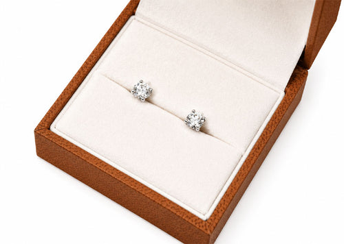 SOUL Bianca Grande Studs 18ct White Gold Earrings