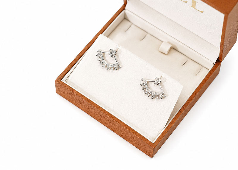 SOUL Ventaglio Bianca 9ct White Gold Earrings