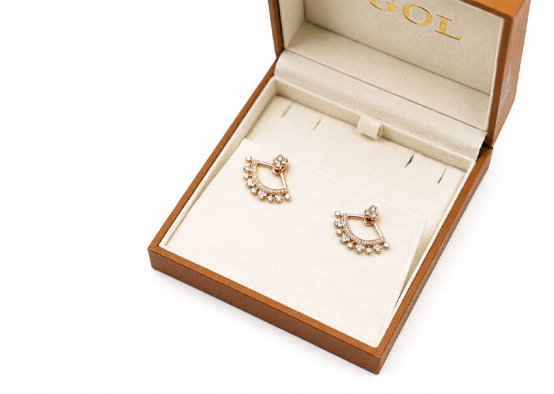 SOUL Ventaglio Rosa 9ct Rose Gold Earrings