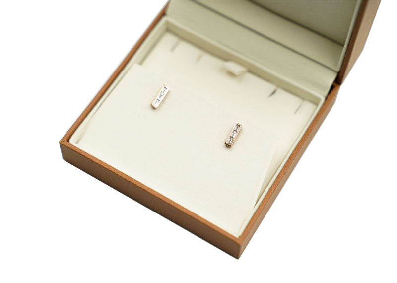 SOUL Tre Linea 9ct Rose Gold Earrings