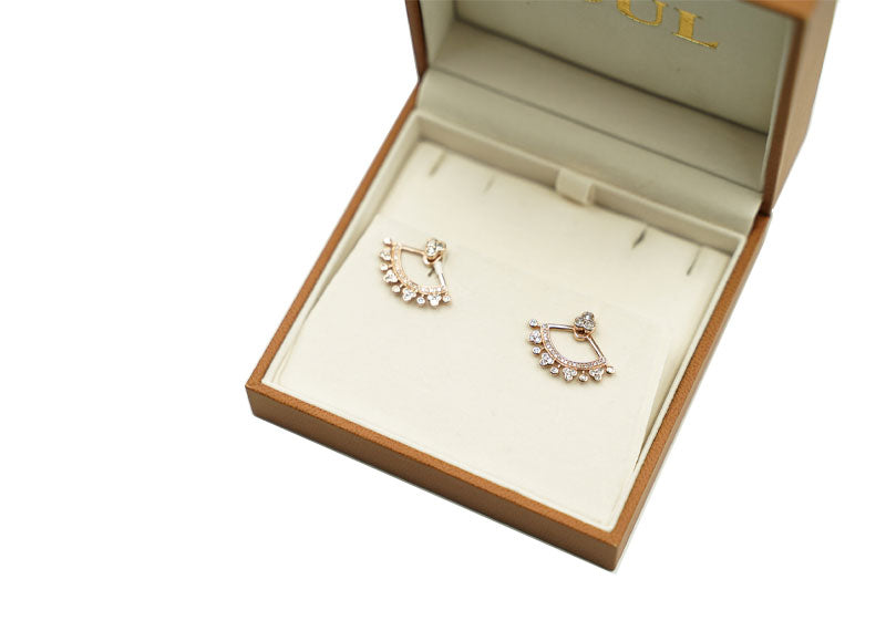 SOUL Ventaglio Rosa 9ct Rose Gold Earrings