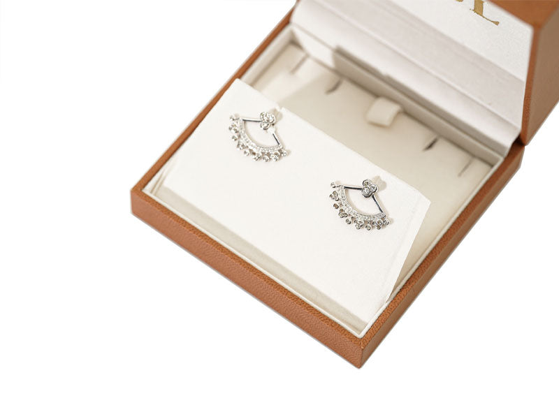 SOUL Ventaglio Bianca 9ct White Gold Earrings