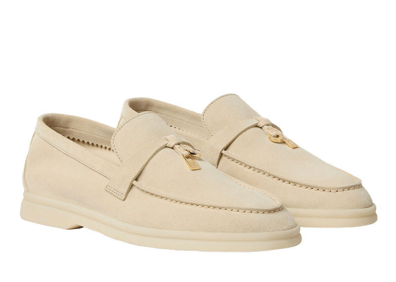 Loro Piana Summer Charms Walk Loafer Suede Baby Cashmere