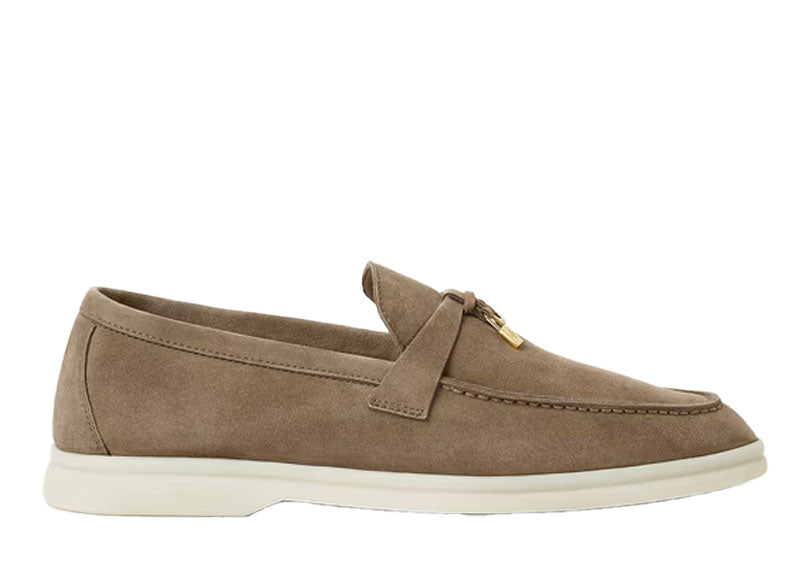 Loro Piana Summer Charms Walk Loafer Suede Antique Brown