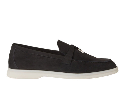 Loro Piana Summer Charms Walk Loafer Suede Caviar
