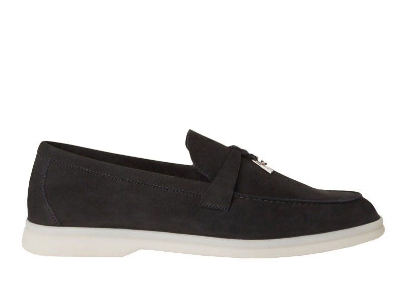 Loro Piana Summer Charms Walk Loafer Suede Caviar