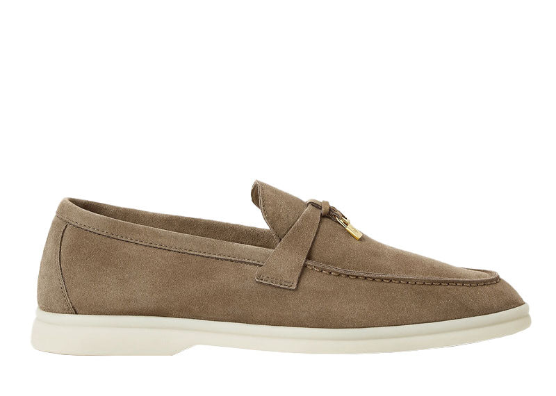 Loro Piana Summer Charms Walk Loafer Suede Antique Brown
