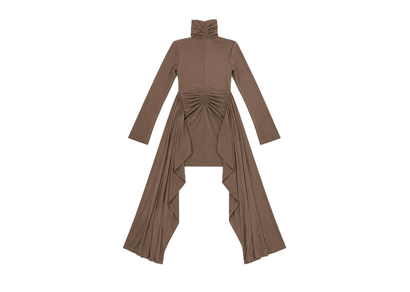 Diane Paris Ania Long Sleeve Short Dress Brown