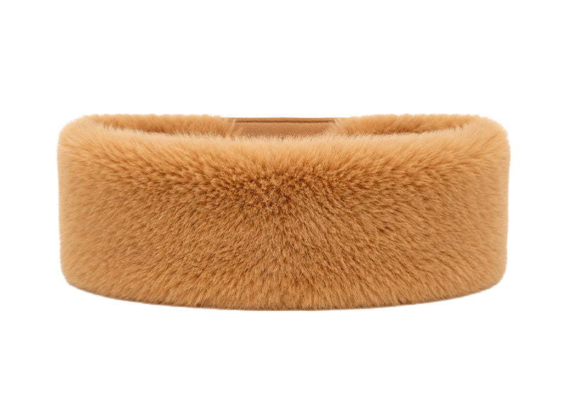 Diane Paris Faux Fur DP Headband Camel