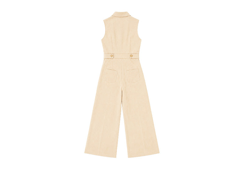 Diane Paris Joseph Long Jumpsuit Beige Linen