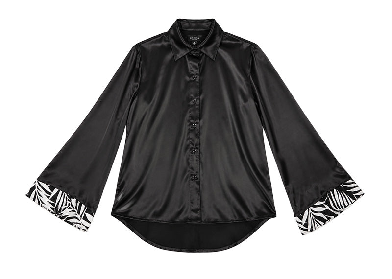 Anastasia Shirt Black Satin