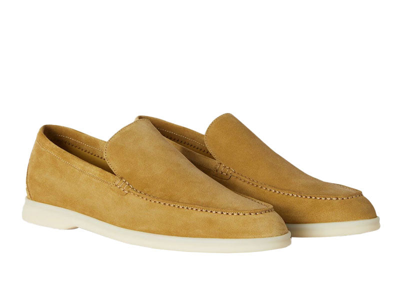 Loro Piana Summer Walk Loafer Suede Dijon Mustard Yellow
