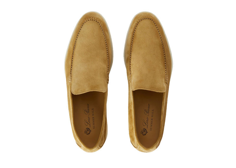 Loro Piana Summer Walk Loafer Suede Dijon Mustard Yellow