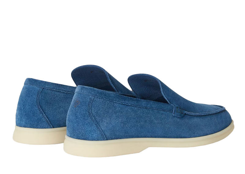 Loro Piana Summer Walk Loafer Suede Cobalt Ink
