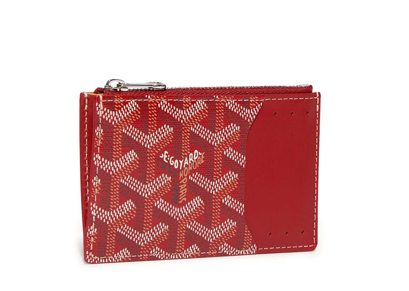 Goyard Bourbon Zipped Card Holder Red