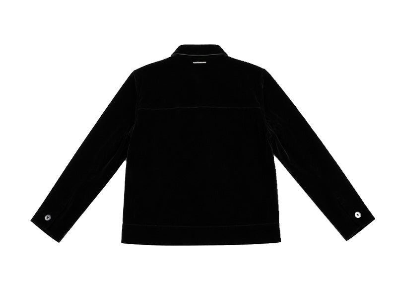 Maniere De Voir Nassim Velvet Jacket Black