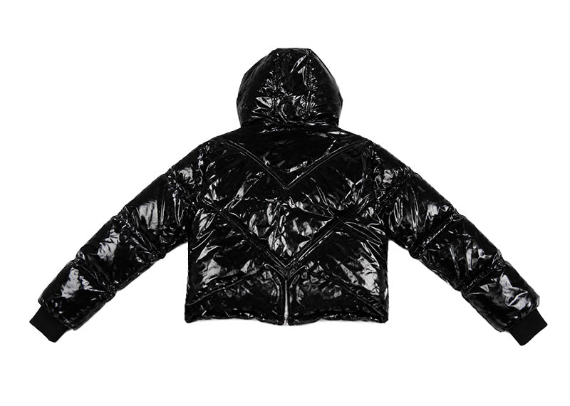 Maniere De Voir Sheen Puffer Jacket Black