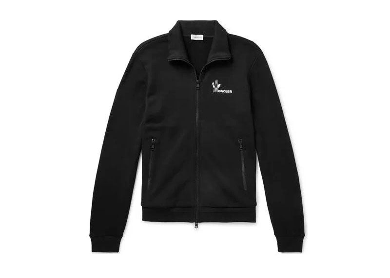 Moncler Maglia Logo Zipper Jacket Black