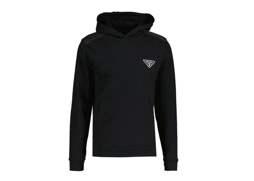 Prada Hoodie Rossa Midnight Cotton Nylon Hoodie Black