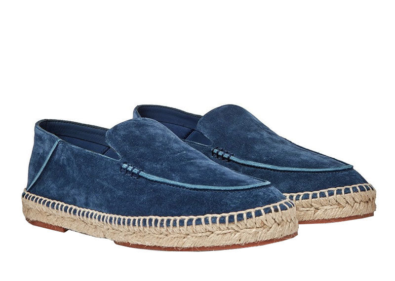 Loro Piana Seaside Walk Espadrille Suede Blue