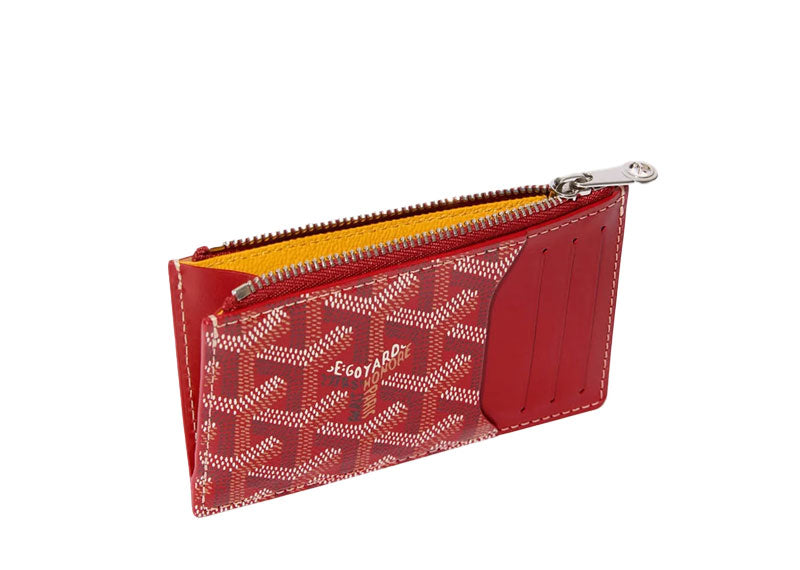 Goyard Bourbon Zipped Card Holder Red