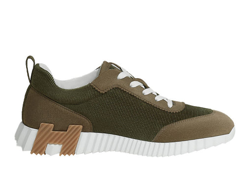 Hermes Bouncing Sneaker Corduroy Vert Toundra
