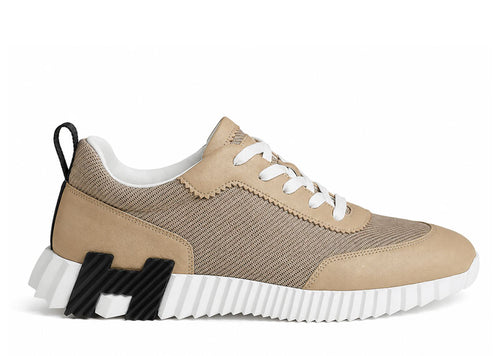 Hermes Bouncing Sneaker Technical Mesh Beige Lin Noir