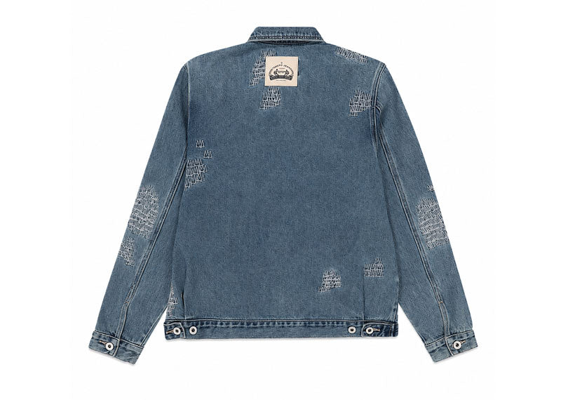TSHEPO Crown Embroidery Trucker Jacket Blue Wash