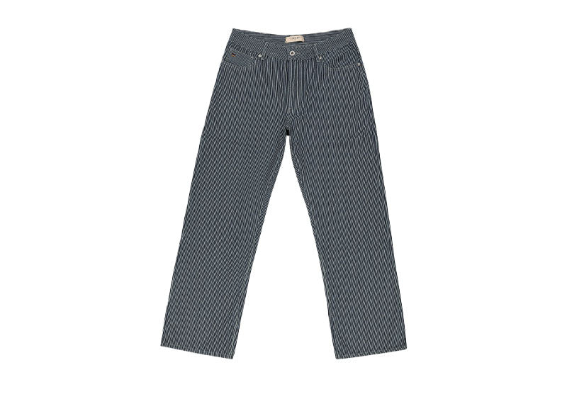 TSHEPO Hickory Striped Denim Straight Fit Jeans Blue