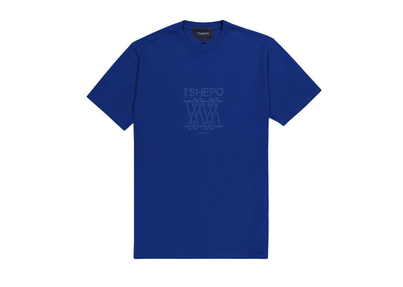 TSHEPO Monogram T-Shirt Cobalt Blue