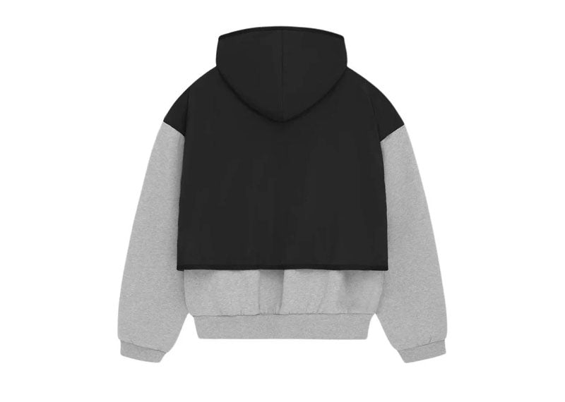 Fear of God Essentials Nylon Fleece Hooded Sweater Light Heather Grey/Jet Black