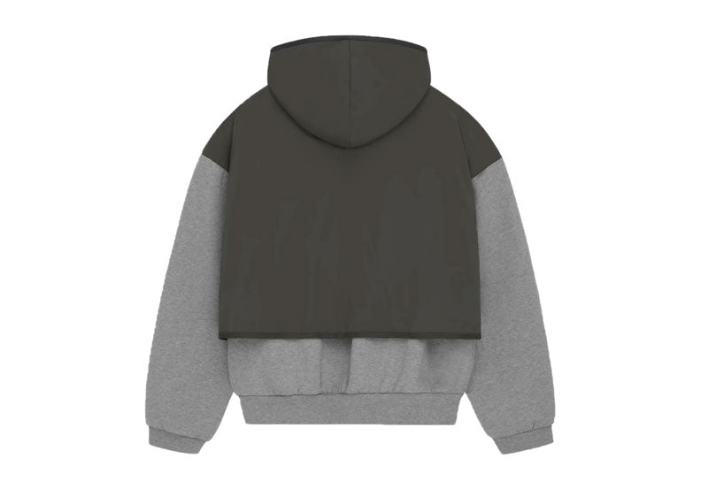 Fear of God Essentials Nylon Fleece Hooded Sweater Dark Heather Oatmeal/Ink